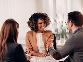 Group of people in a job interview